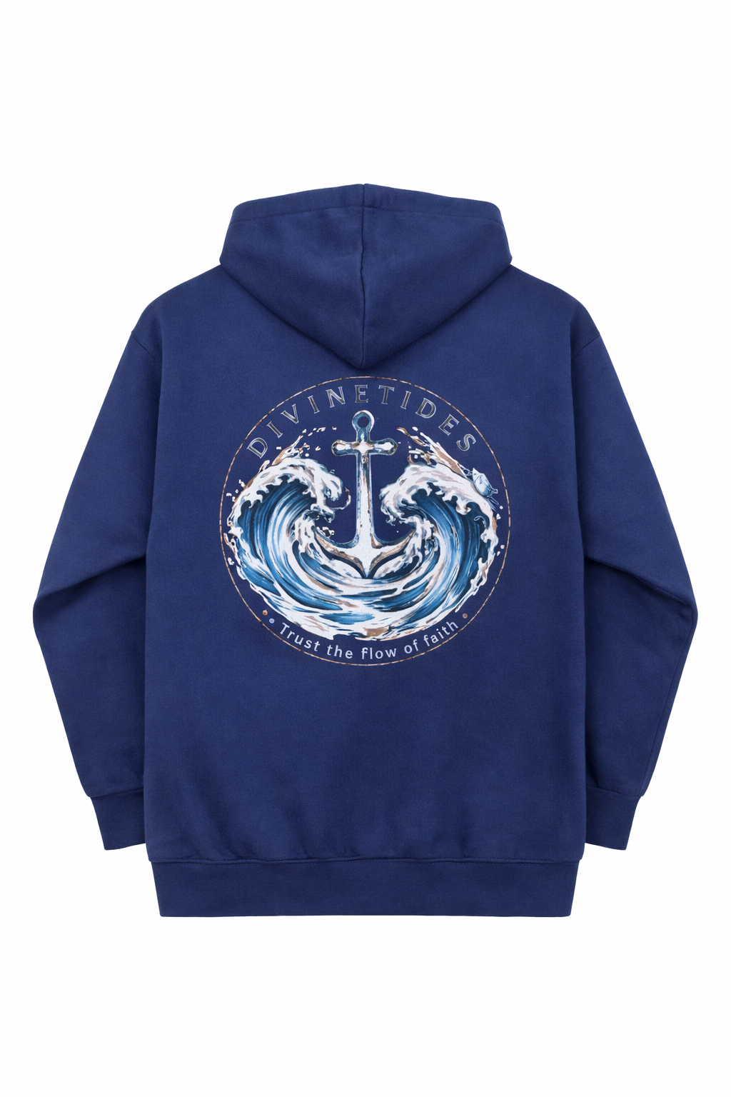 Divine Tides Vintage Hoodie - Vintage Blue