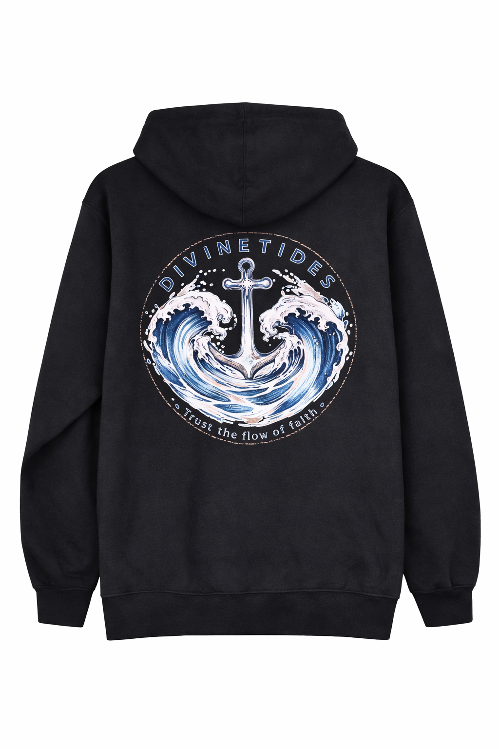 Divine Tides Lightweight Terry Hoodie - Black