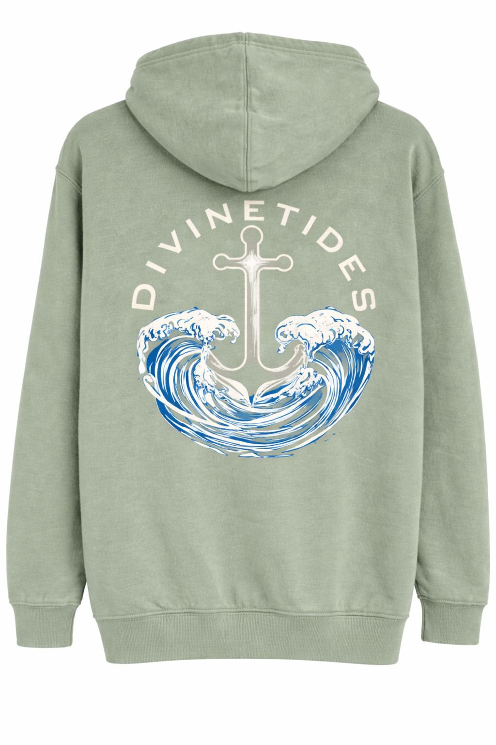 "Trust the flow of faith" Hoodie - Sage