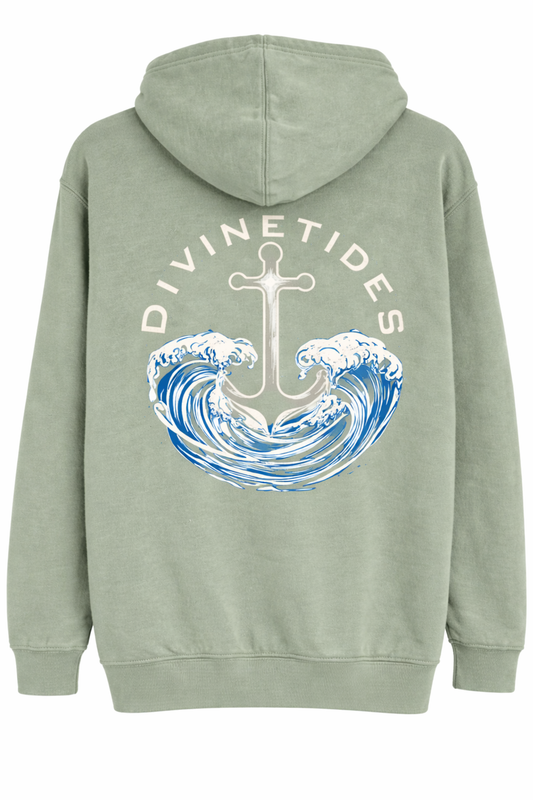 "Trust the flow of faith" Hoodie - Sage