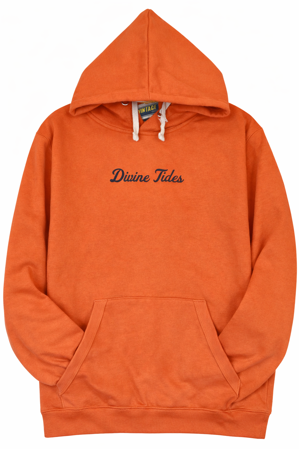 Divine Tides Vintage Hoodie - Vintage Orange