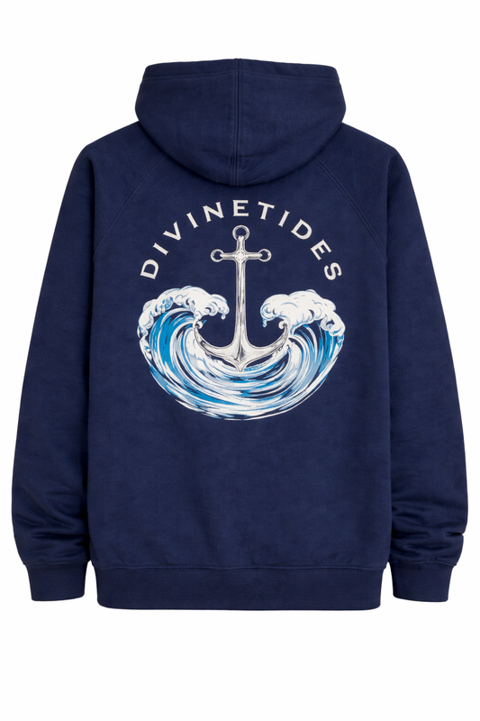 "Trust the flow of faith" Hoodie - Vintage Blue