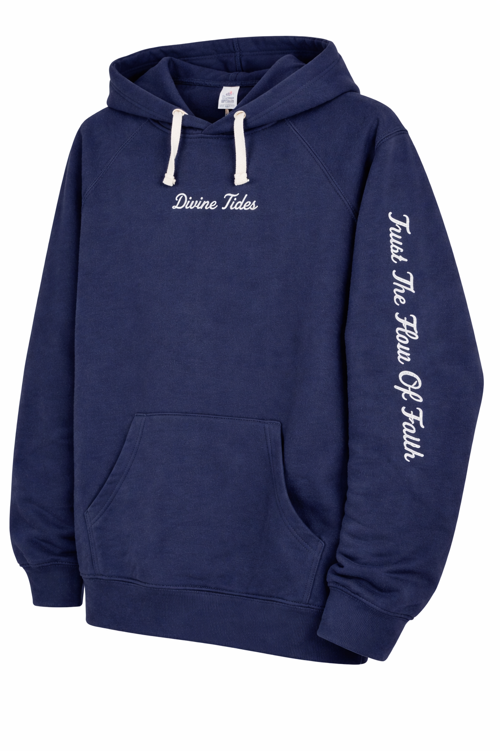 "Trust the flow of faith" Hoodie - Vintage Blue