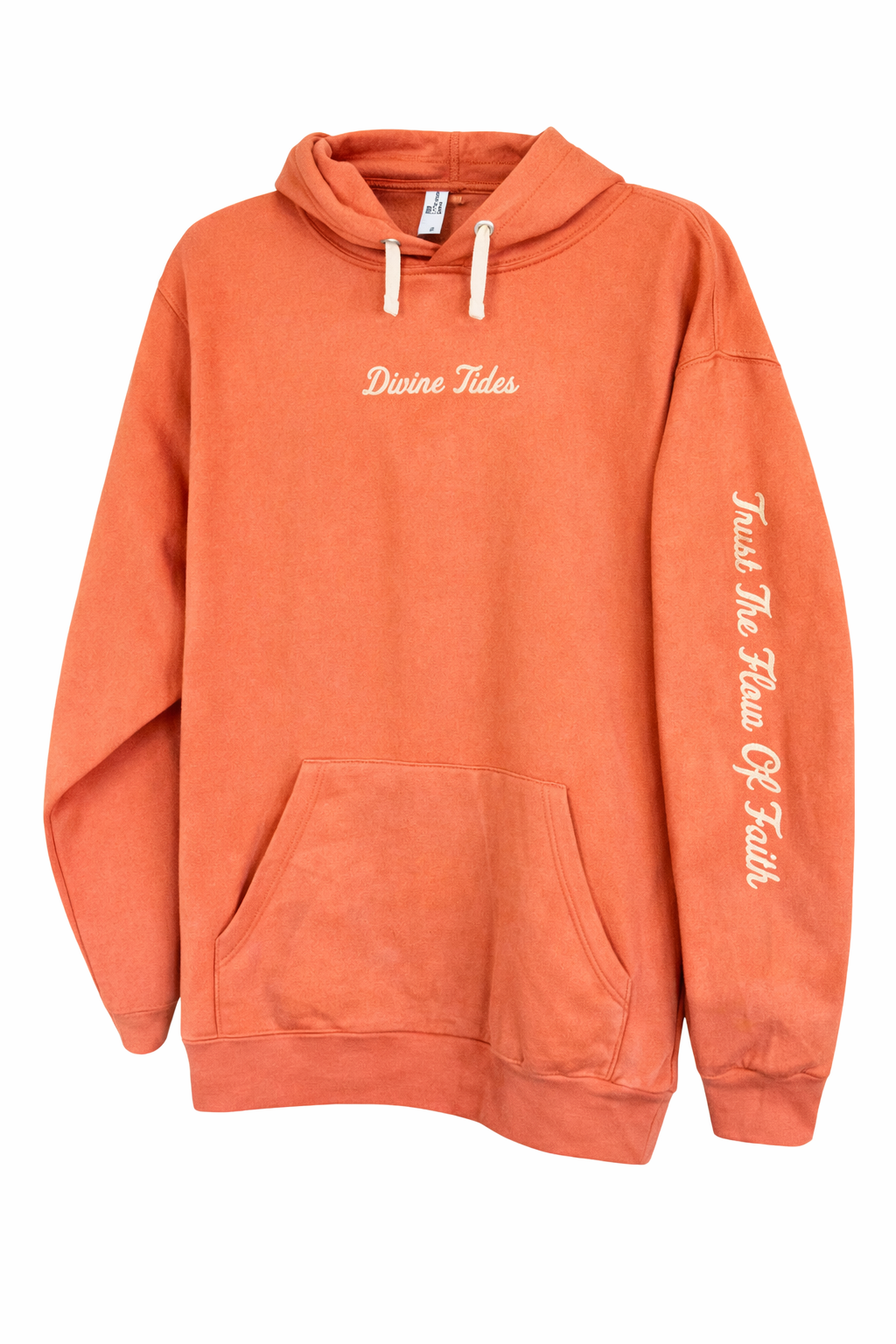 "Trust the flow of faith" Hoodie - Vintage Orange