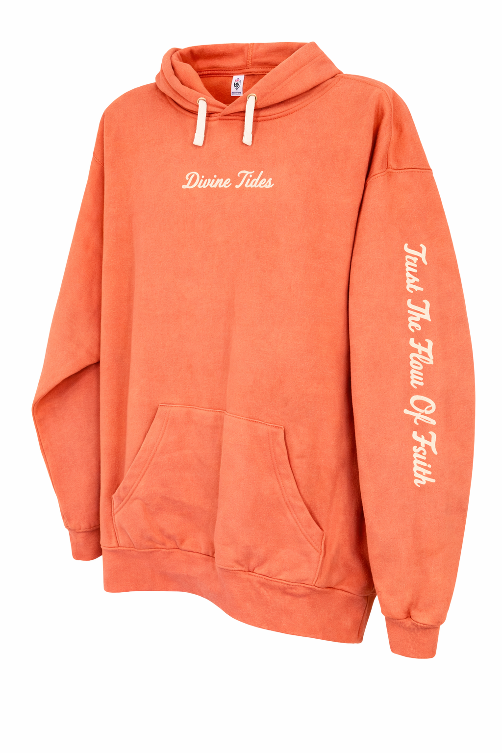 "Trust the flow of faith" Hoodie - Vintage Orange