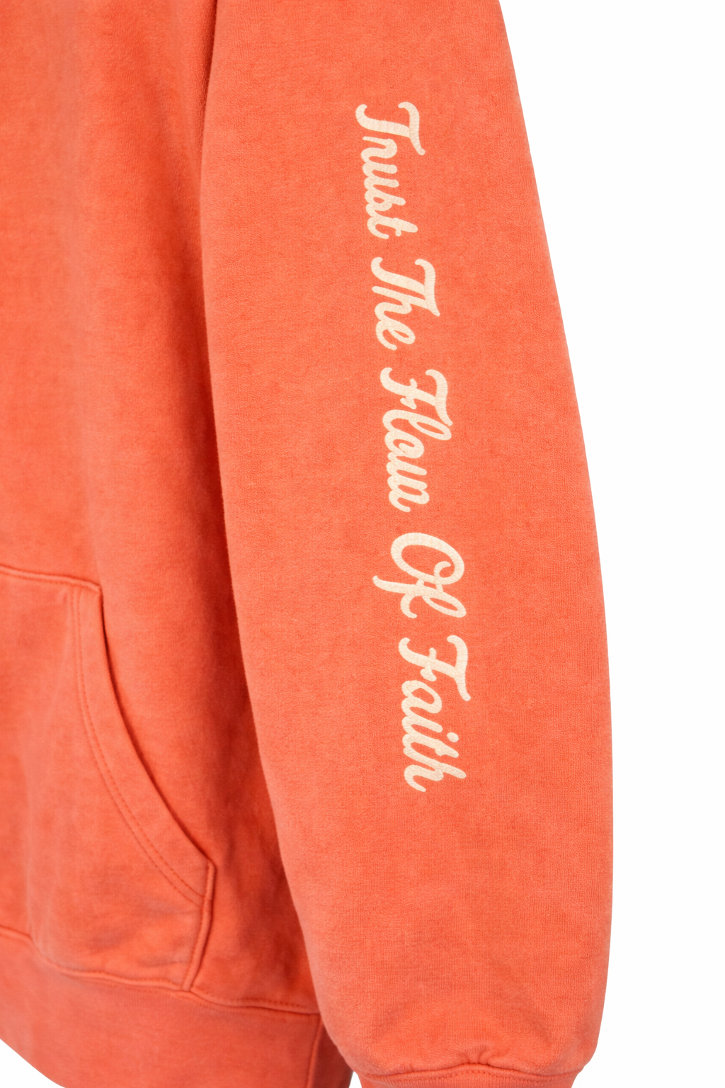 "Trust the flow of faith" Hoodie - Vintage Orange
