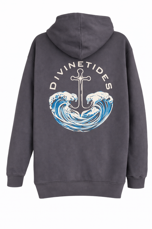 "Trust the flow of faith" Hoodie - Vintage Granite