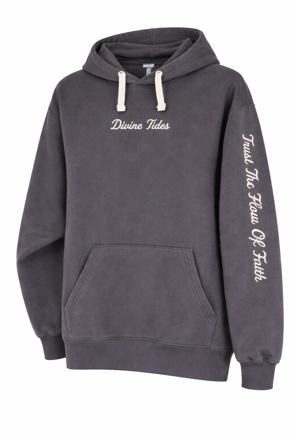 "Trust the flow of faith" Hoodie - Vintage Granite
