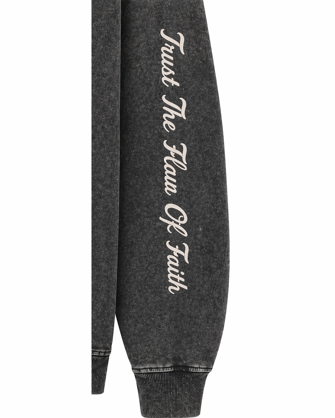 "Trust the flow of faith" Hoodie - Driftwood Black
