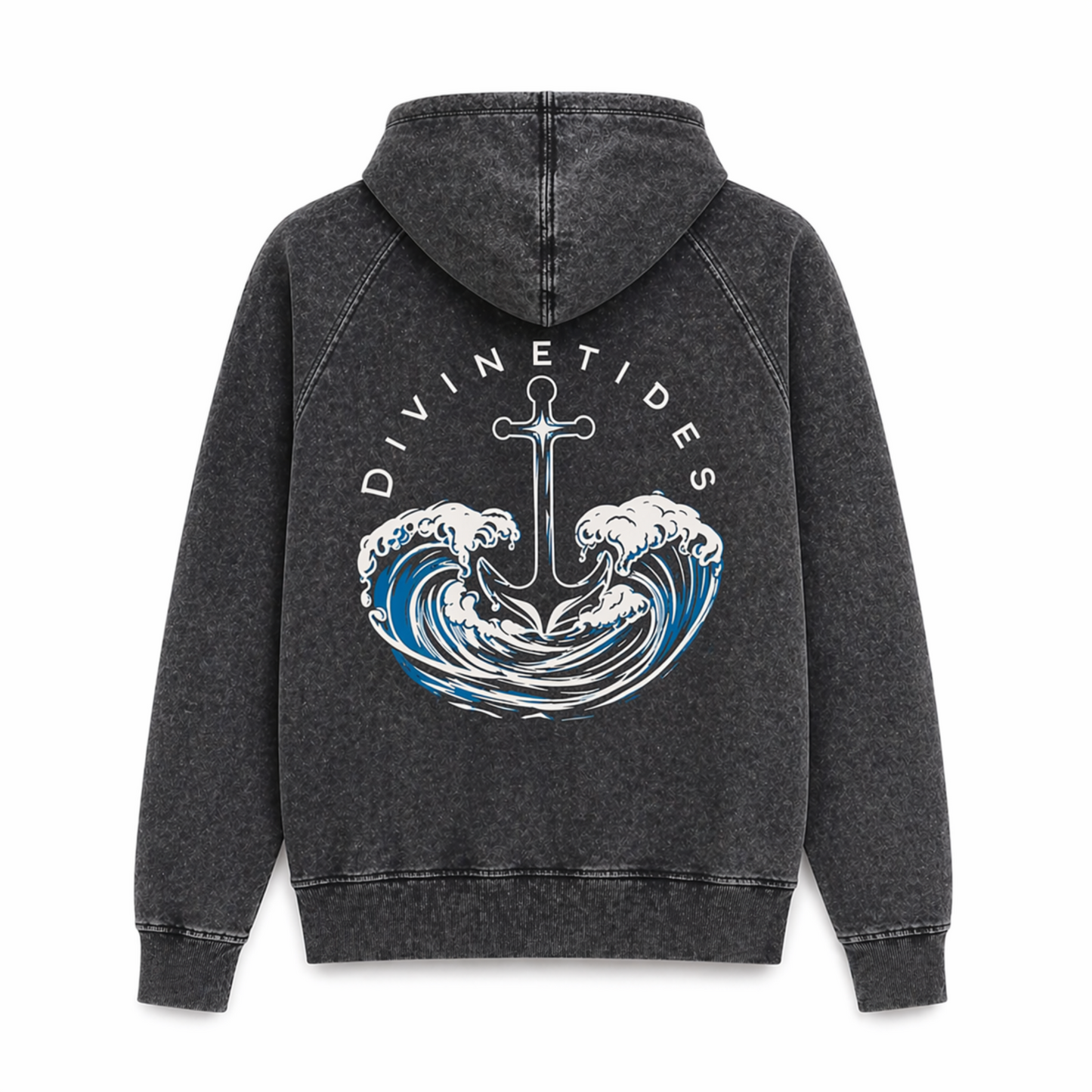 "Trust the flow of faith" Hoodie - Driftwood Black