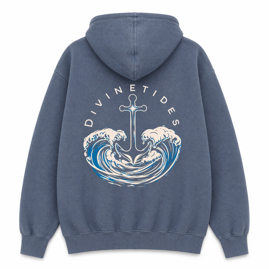 "Trust the flow of faith" Hoodie - Marine