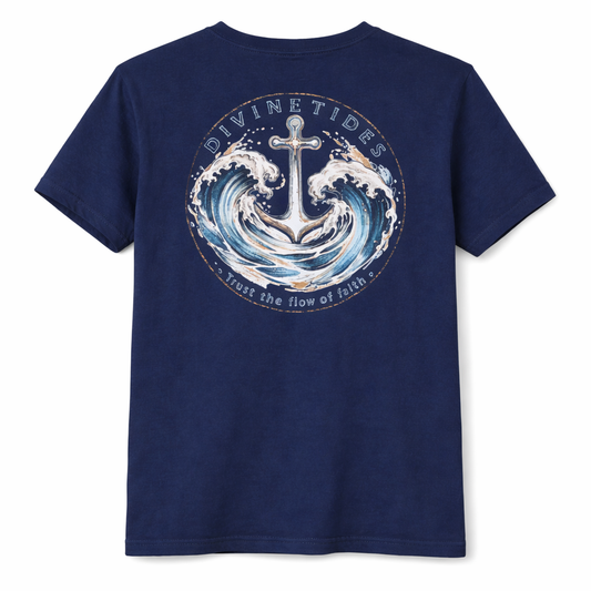 Divine Tides Comfort Colors T-Shirt - Navy