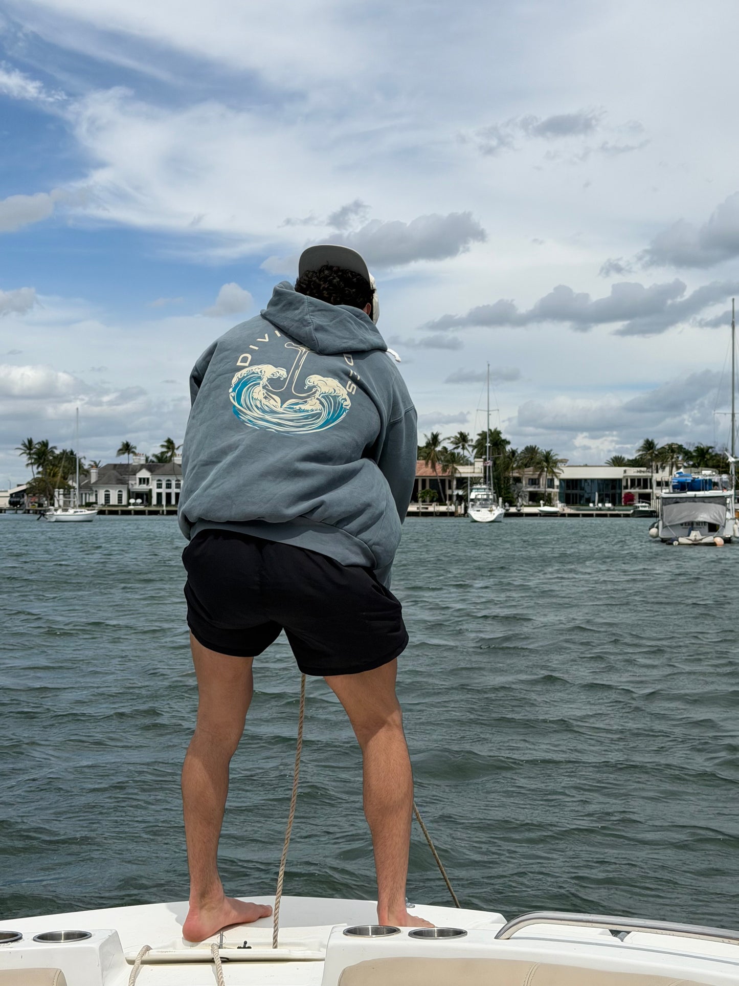 "Trust the flow of faith" Hoodie - Marine